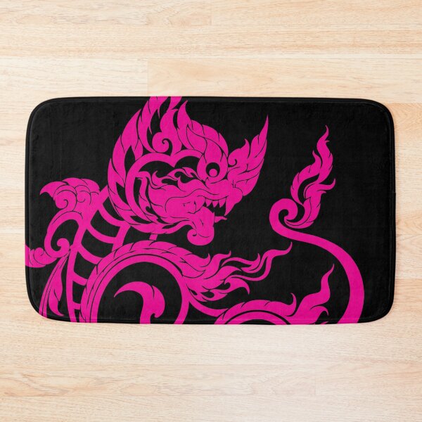 Item preview, pink singha lion sak yant thaistyle2 designed and sold by Bspaces.