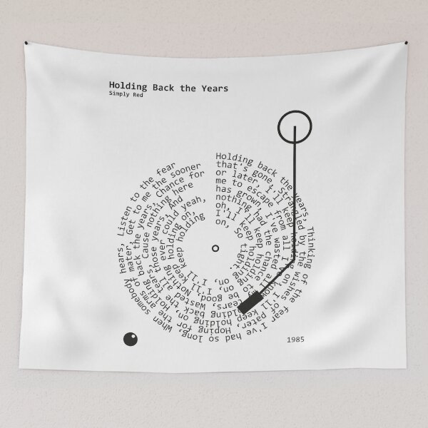 Item preview, Holding Back the Years, Simply Red - Lyrics Poster designed and sold by MancBusyBee.
