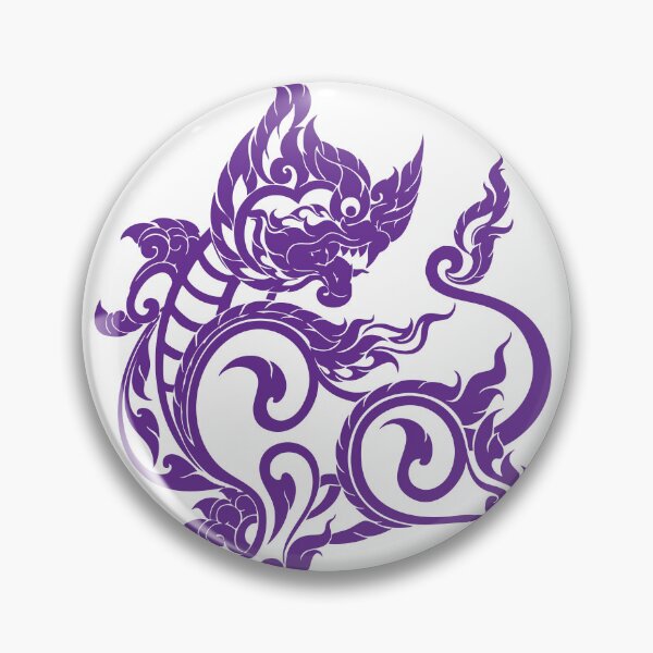 Item preview, purple singha lion sakyan thaistyle Art designed and sold by Bspaces.