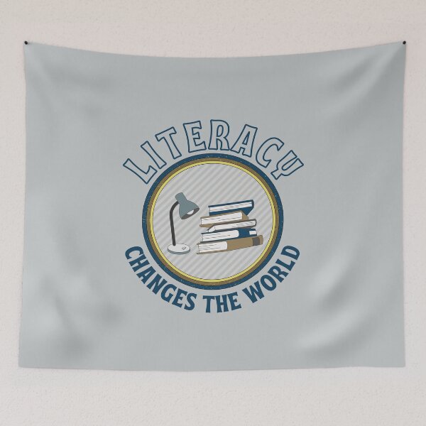 Item preview, Literacy Changes the World: Desk Lamp Art designed and sold by Zakrytos ★★★★★.