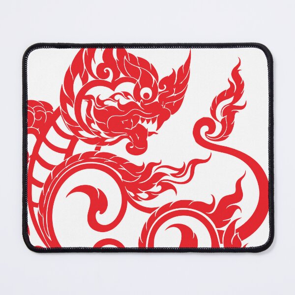 Item preview, Red singha lion sakyan thaistyle Art designed and sold by Bspaces.