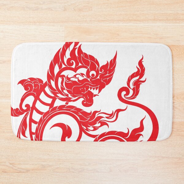 Item preview, Red singha lion sakyan thaistyle Art designed and sold by Bspaces.
