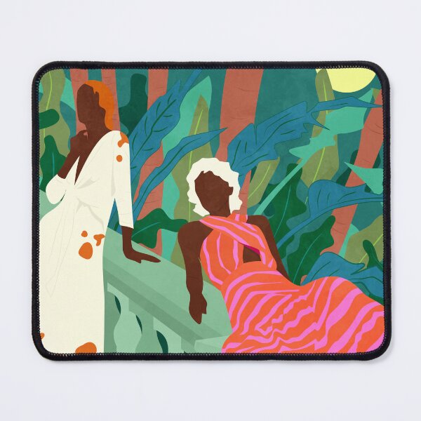 Item preview, Lush Nights & Flowing Dresses, Tropical Balcony Scene, Elegant Women Paradise Vibes, Modern Boho Style designed and sold by Kintsugi99.