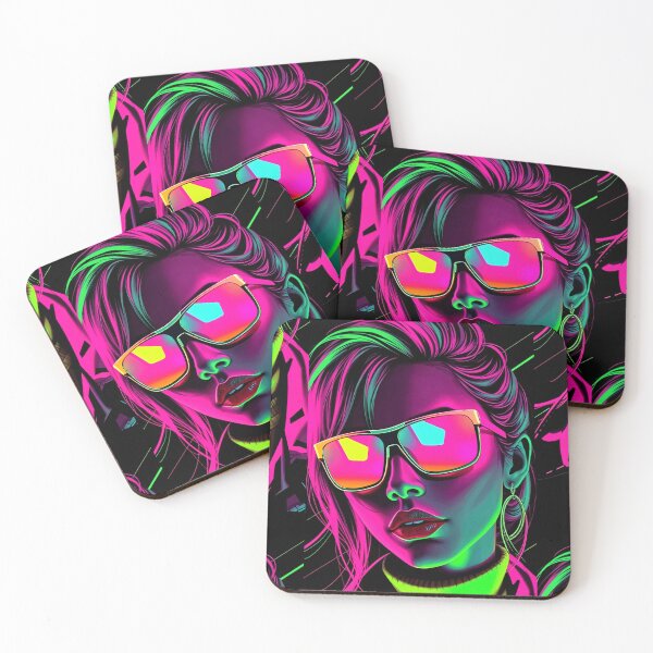 Item preview, Enchanted Neon: Cyber Portrait designed and sold by Turko762.