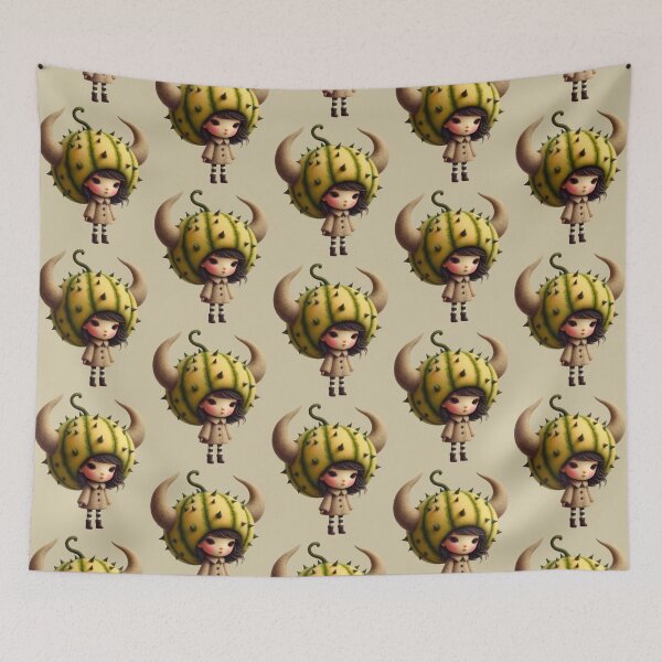 Item preview, Horned Melon Girl designed and sold by Beyondnote-Art.
