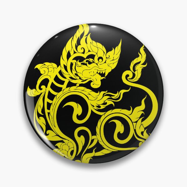Item preview, yellow singha lion sakyan thaistyle Art designed and sold by Bspaces.