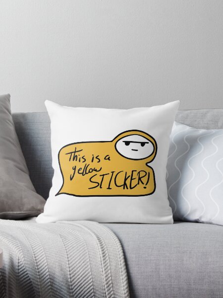 Aperçu de l'œuvre Tête d'autocollant jaune créée et vendue par Cuuutdesigns.
