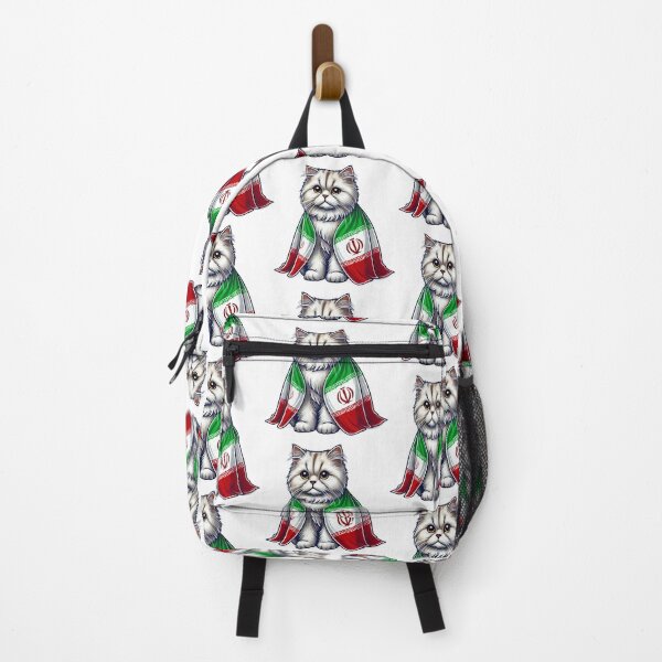 Item preview, Proud Persian Cat Wrapped in the Iran Flag – A Symbol of Iranian Pride designed and sold by Globalcitytees.