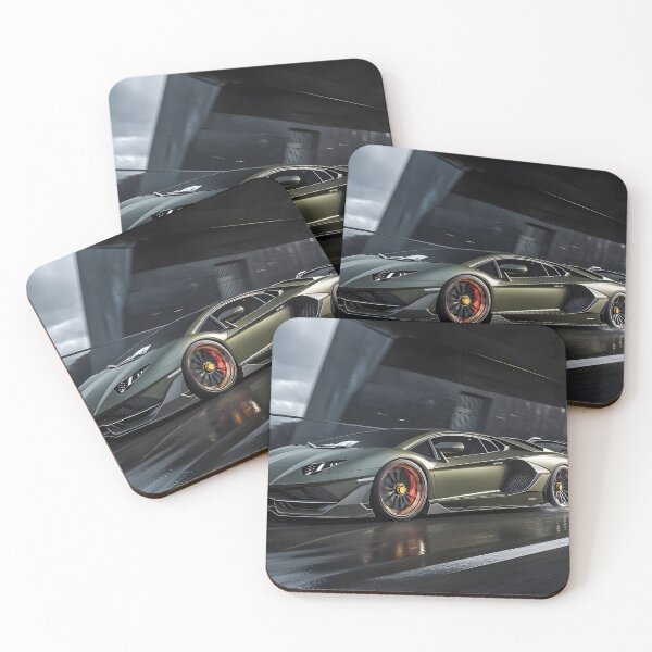Item preview, Green Lamborghini Aventador LP780-4 Ultimae Poster V designed and sold by AutoPopStudio.