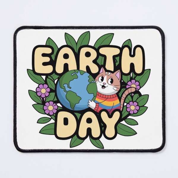 Item preview, Earth Day - Feline Earth Embrace designed and sold by FurrFunPrints.