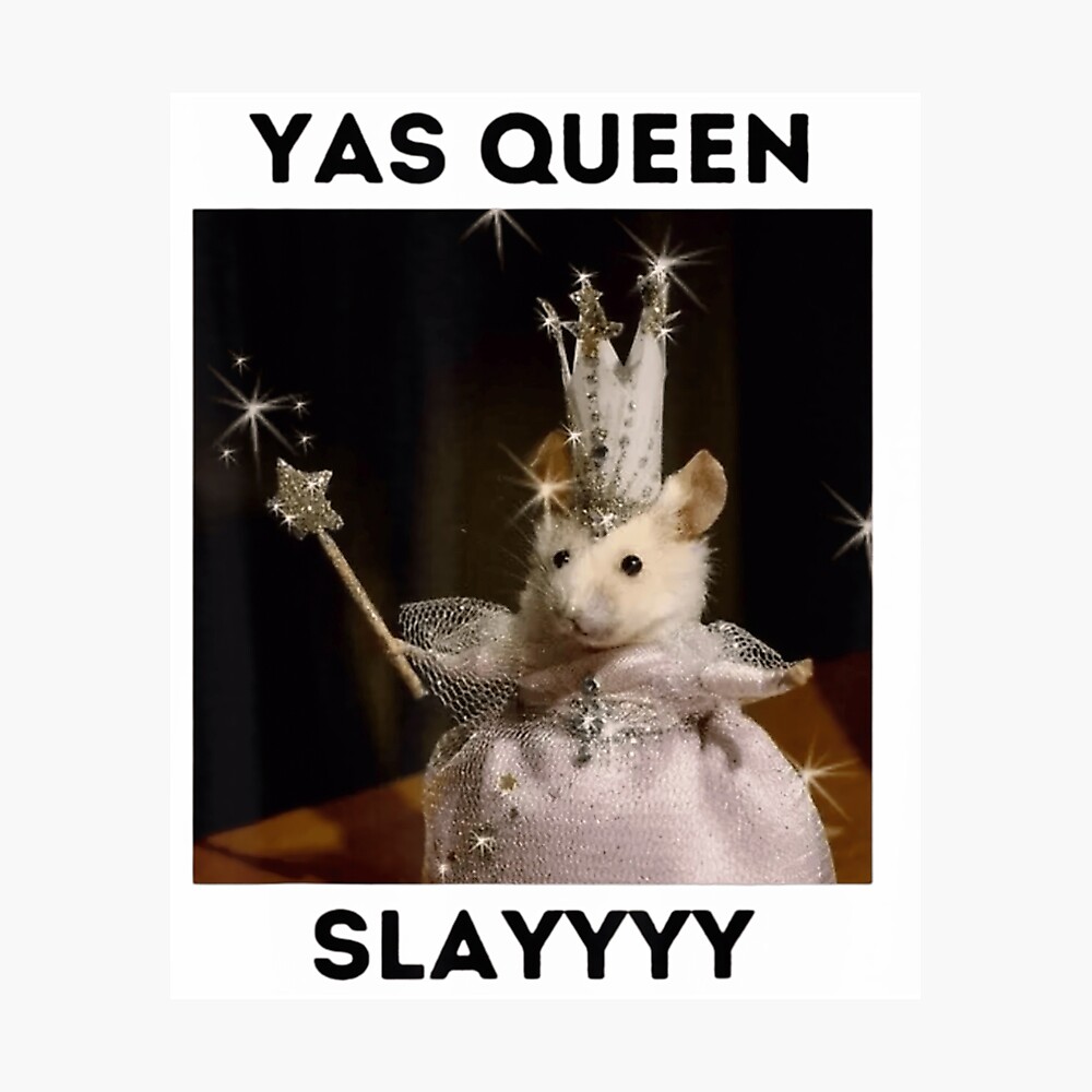 Yas Queen Slay Funny Meme Sarcastic Costume Poster