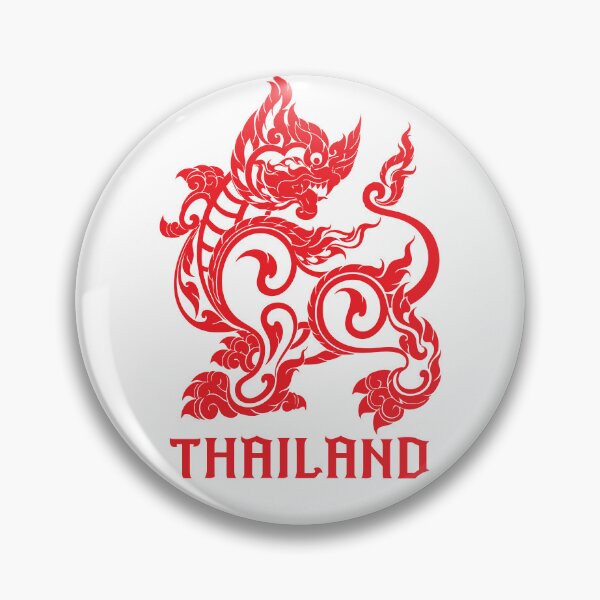Item preview, Red singha lion sak yant thaistyle2 designed and sold by Bspaces.