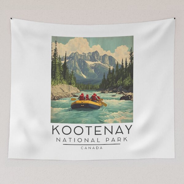 Item preview, A Vintage Illustration of Kootenay National Park - Canada  designed and sold by GoodOldVintage.