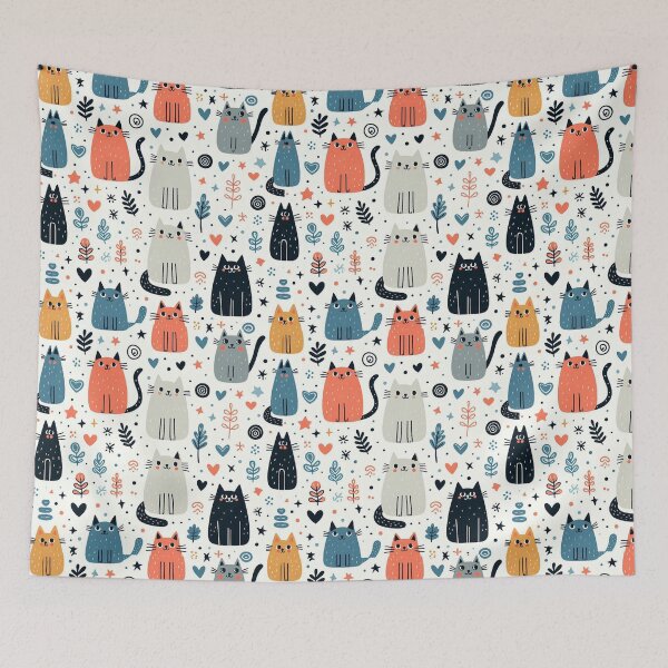 Item preview, A playful design featuring various adorable cat patterns designed and sold by Vanich-Panich.