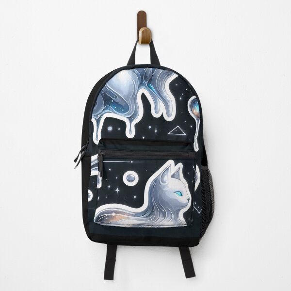 Item preview, Mystical Celestial Cat with a Tail Forming an Infinite Loop, Generating Ripples Through the Cosmic Tapestry of Reality designed and sold by All-Of-Art.