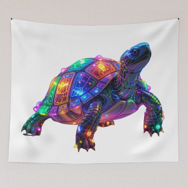 Item preview, Cyber Neon Turtle designed and sold by GloriousArtSKD.