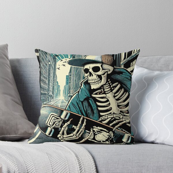 Item preview, Skeleton Skateboarder, Skater Punk Streetwear, Comic Book Style designed and sold by Roger-C.