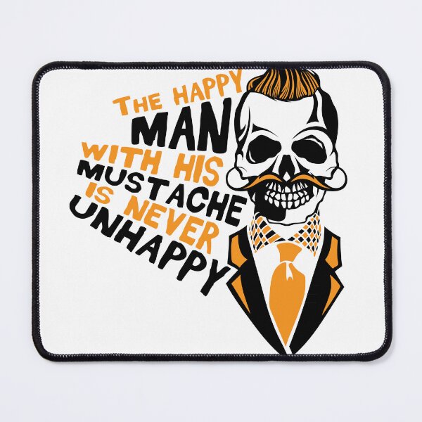 Item preview, skull hipster quote happy bearded mustache moustache tie designed and sold by Achille3777.