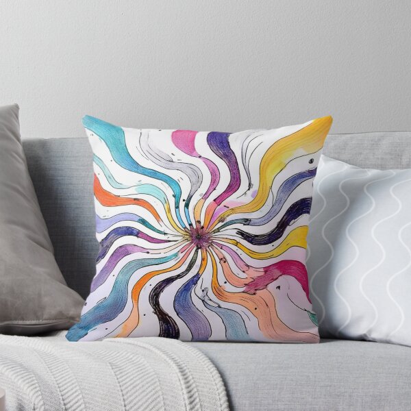 Item preview, Colorful Hypnotic Waves – Vibrant Psychedelic Flow designed and sold by DehatiCanvas.