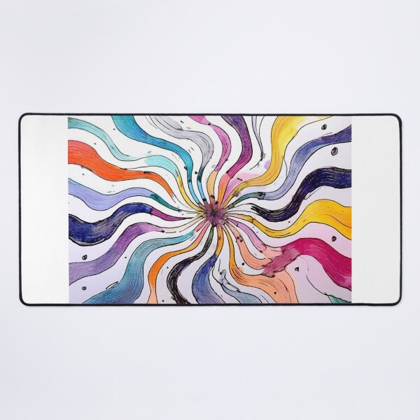 Item preview, Colorful Hypnotic Waves – Vibrant Psychedelic Flow designed and sold by DehatiCanvas.