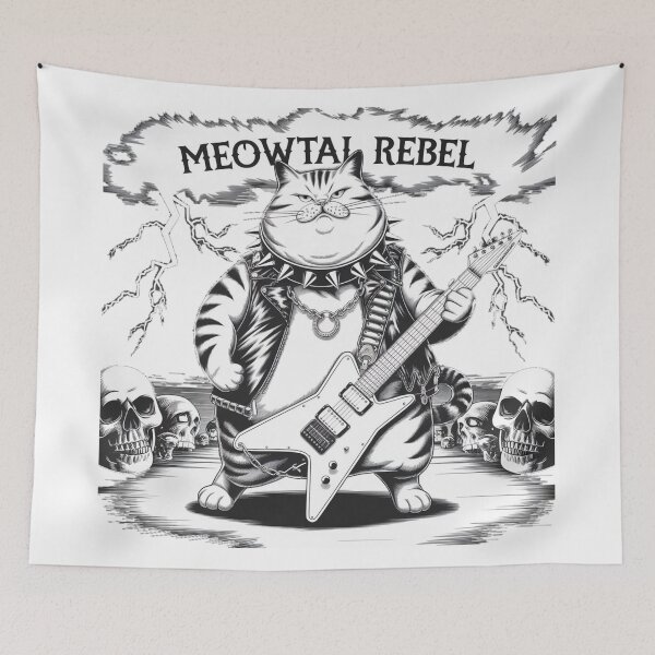 Item preview, Meowtal Rebel designed and sold by ChonkingHazard.