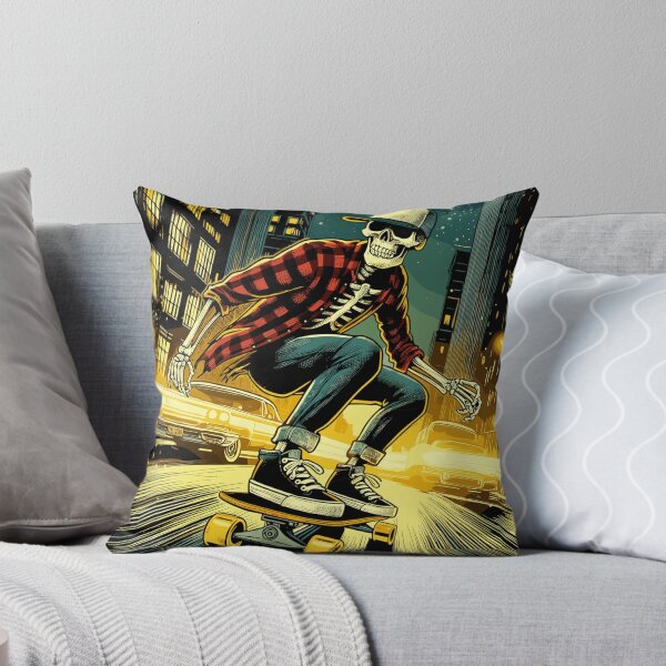 Item preview, Skateboarding Skeleton, Punk Rock Skate Art, Comic Book Style designed and sold by Roger-C.