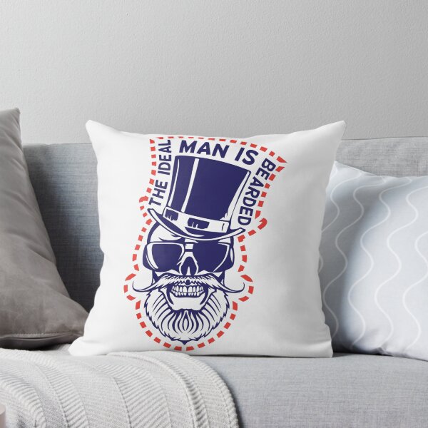 Aperçu de l'œuvre tete de mort hipster citation ideal man bearded barbe créée et vendue par Achille3777.