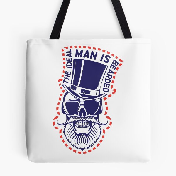 Artikelvorschau, totenkopf hipster zitat ideal mann bärtig bart entworfen und verkauft von Achille3777.