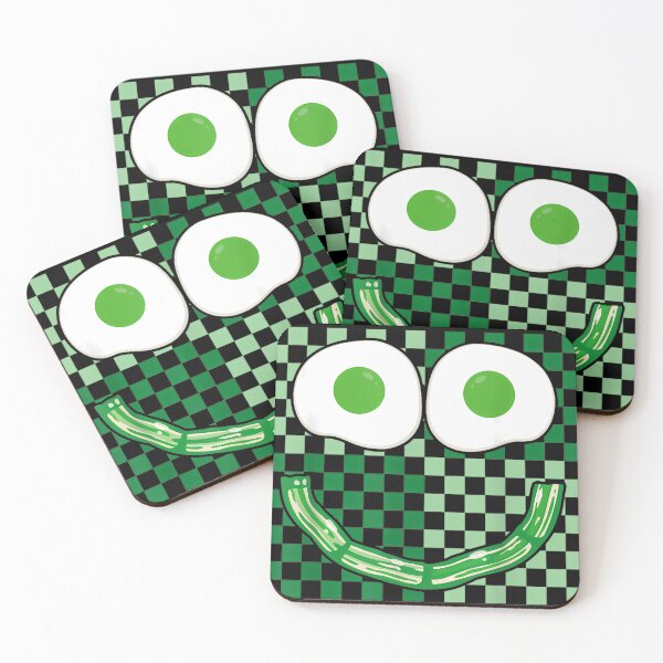 Item preview, Green Smile Face Eggs And Bacon Ham Breakfast St Patrick's designed and sold by Alluka Brand.