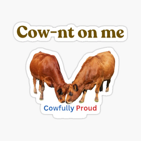 Vista previa del artículo con la obra «Marca para amantes de las vacas: Cowfully», diseñado y vendido por CowfullyProud.