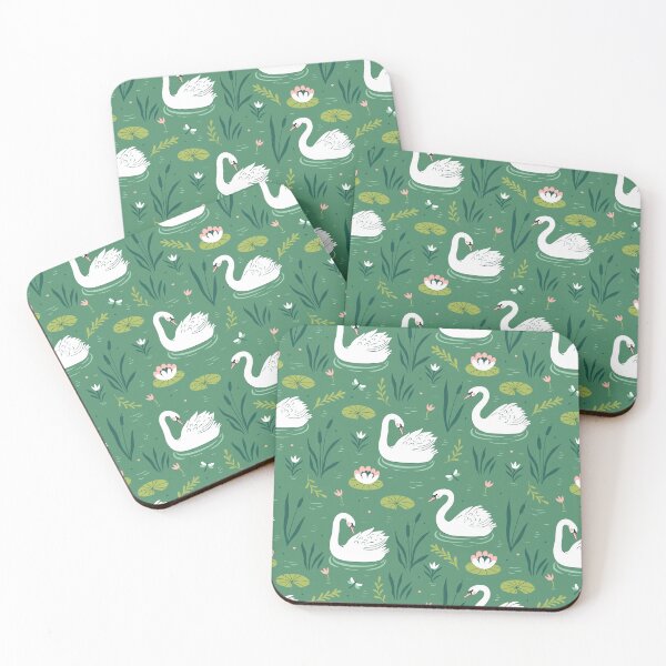 Item preview, white swans on a pond designed and sold by burbura.