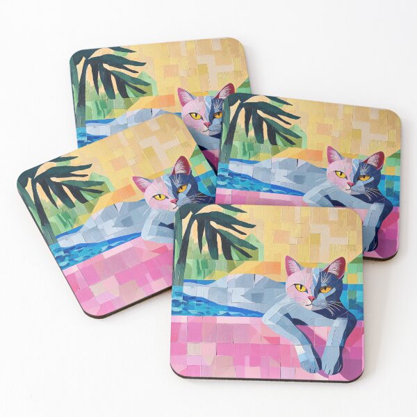 Item preview, Kitty By the Pool designed and sold by Duckmoo Art.