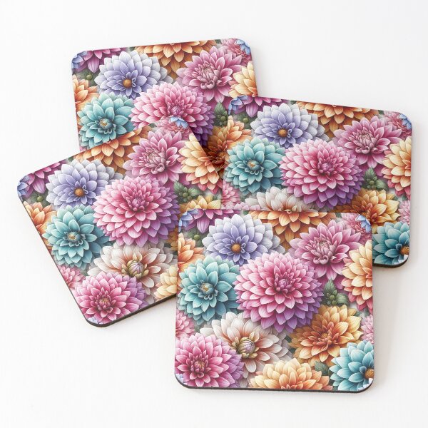Item preview, Dahlias Pastel D4 designed and sold by HappyHavenStu.