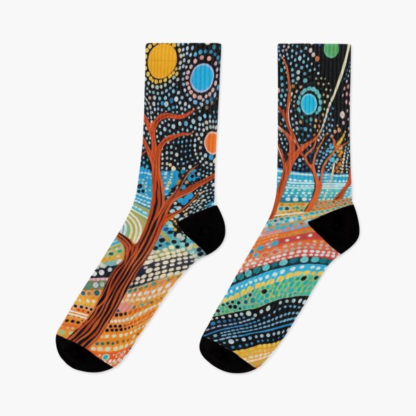 Item preview, Aboriginal Inspired Dot Art - In a Wonderful Forest at Night designed and sold by GrinGalore.