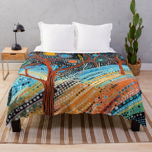 Item preview, Aboriginal Inspired Dot Art - In a Wonderful Forest at Night designed and sold by GrinGalore.