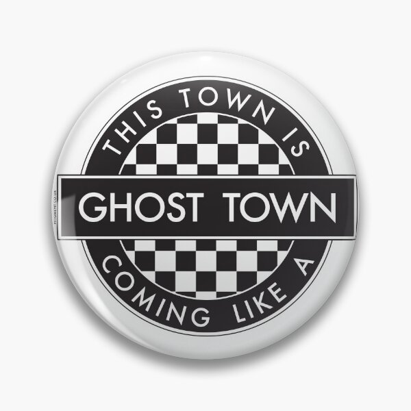 Item preview, THIS TOWN IS COMING LIKE A GHOST TOWN - [2 Tone Roundel] (White Background) designed and sold by phigment-art.
