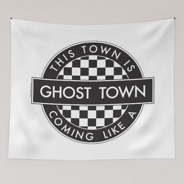 Item preview, THIS TOWN IS COMING LIKE A GHOST TOWN - [2 Tone Roundel] (White Background) designed and sold by phigment-art.