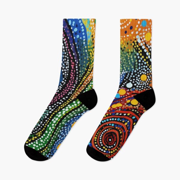 Item preview, Aboriginal Inspired Dot Art - Whirls And Waves designed and sold by GrinGalore.