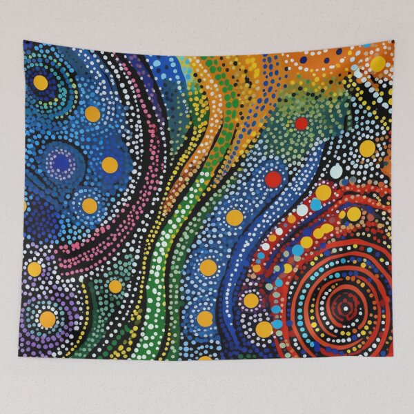 Item preview, Aboriginal Inspired Dot Art - Whirls And Waves designed and sold by GrinGalore.