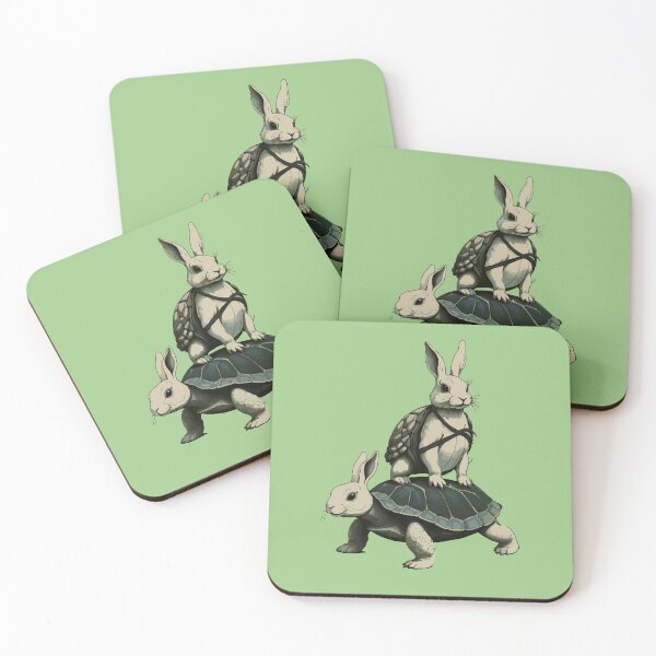 Item preview, Turtle and Rabbit Friendship designed and sold by After De Moment.