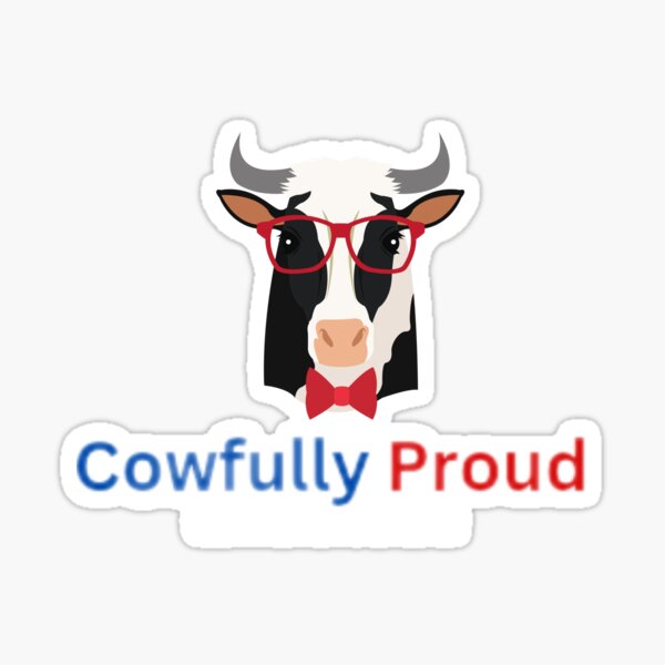 Vista previa del artículo con la obra «Marca para amantes de las vacas: Cowfully Proud», diseñado y vendido por CowfullyProud.