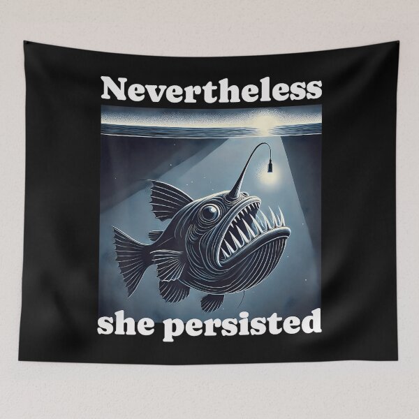 Item preview, Anglerfish Found The Light Angler Fish Meme designed and sold by FantasyFablesC.