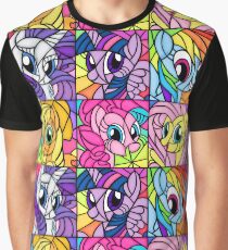 Friends in a Stained Glass Window Graphic T-Shirt