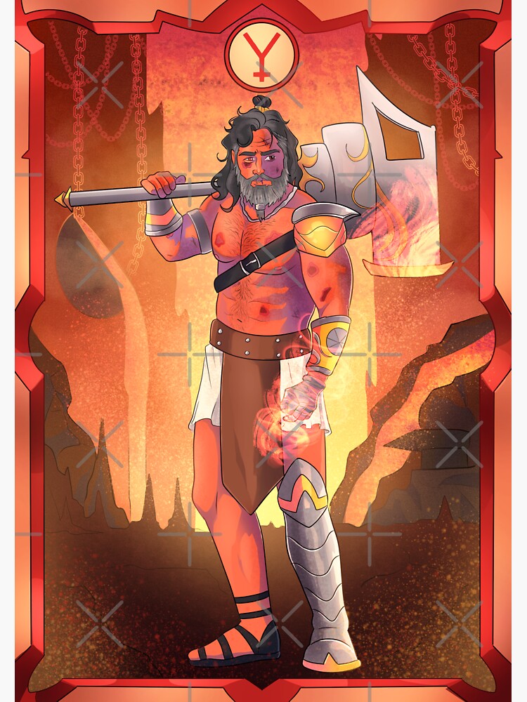 Thumbnail 3 of 3, Sticker, Hephaestus designed and sold by BrunoAlexandre.