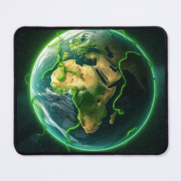 Item preview, Eco-Futurism: Sustainable Sci-Fi Earth with Neon Vines designed and sold by Muted Marvels.