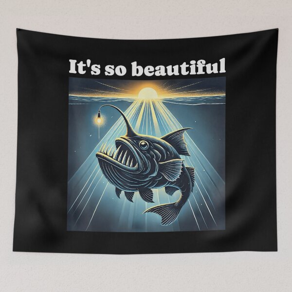 Item preview, Anglerfish Found The Light Angler Fish Retro designed and sold by FantasyFablesC.