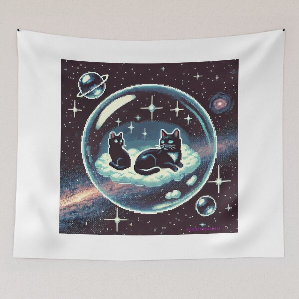 Item preview, Pixel Cats Traversing The Universe  designed and sold by PixCthulhu.