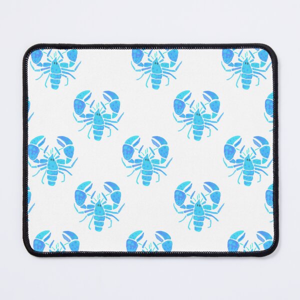 Item preview, A watercolor pattern of turquoise blue lobsters / crayfish designed and sold by Hillary Holt.