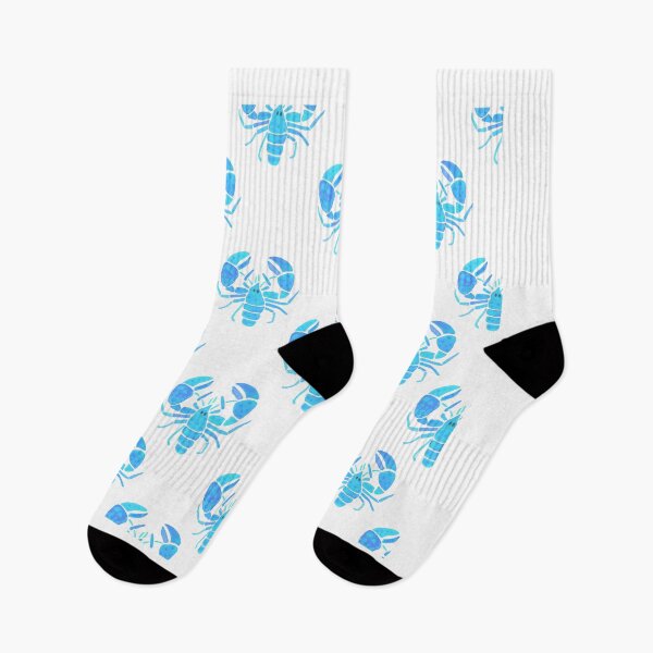 Item preview, A watercolor pattern of turquoise blue lobsters / crayfish designed and sold by Hillary Holt.