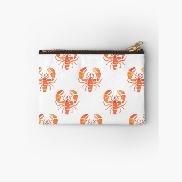 Item preview, A watercolor pattern of orange lobsters / crayfish designed and sold by Hillary Holt.